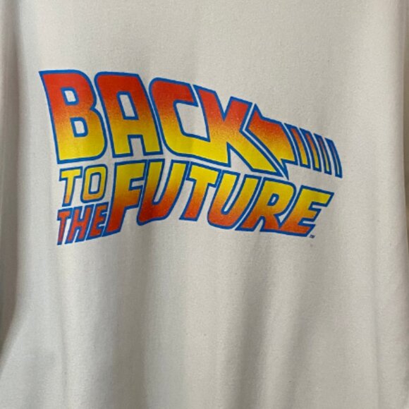 Zara white "Back to the Future" oversized long sleeve sweatshirt size S - Picture 4 of 6